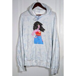 Robin Eisenberg x Wonder Woman Sweatshirt Womens Large Blue Hoodie DC Comics